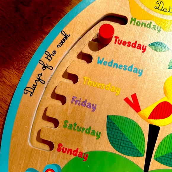 Wooden Calendar, Weather and Clock Classroom Learning Toy *As is - France - Picture 3 of 12
